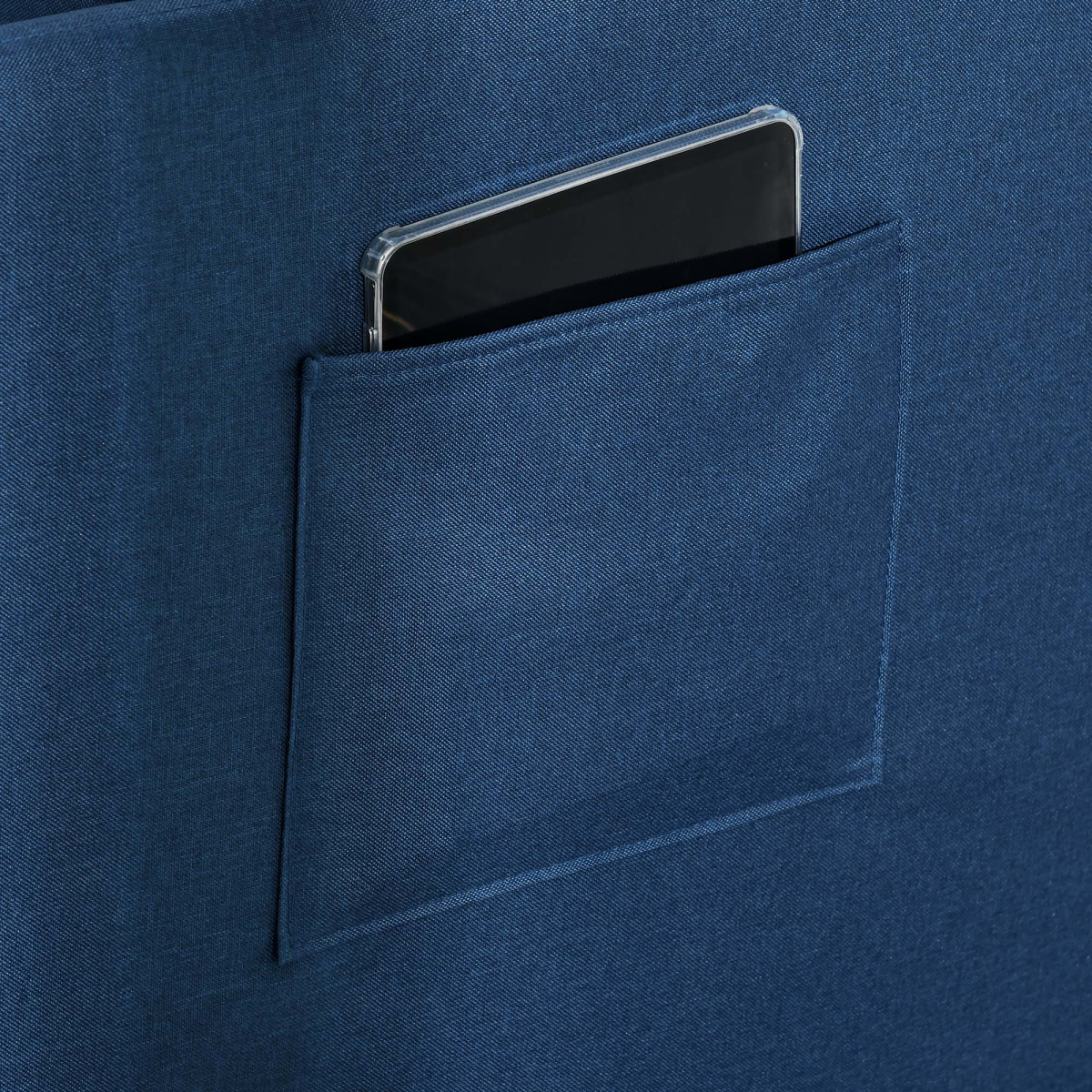 HOMCOM blue sofa bed chair, front view