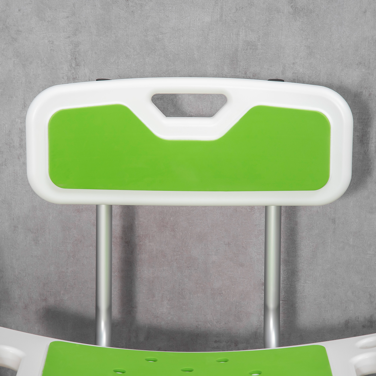 HOMCOM Adjustable Shower Stool with Back and Anti-Slip Feet – Aluminium Bath Seat for Elderly and Disabled