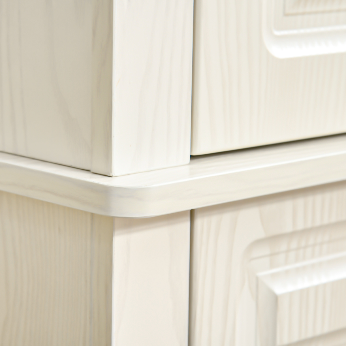 HOMCOM 180cm Kitchen Pantry Storage Cabinet with Central Drawer and Double-Door Cupboards – White