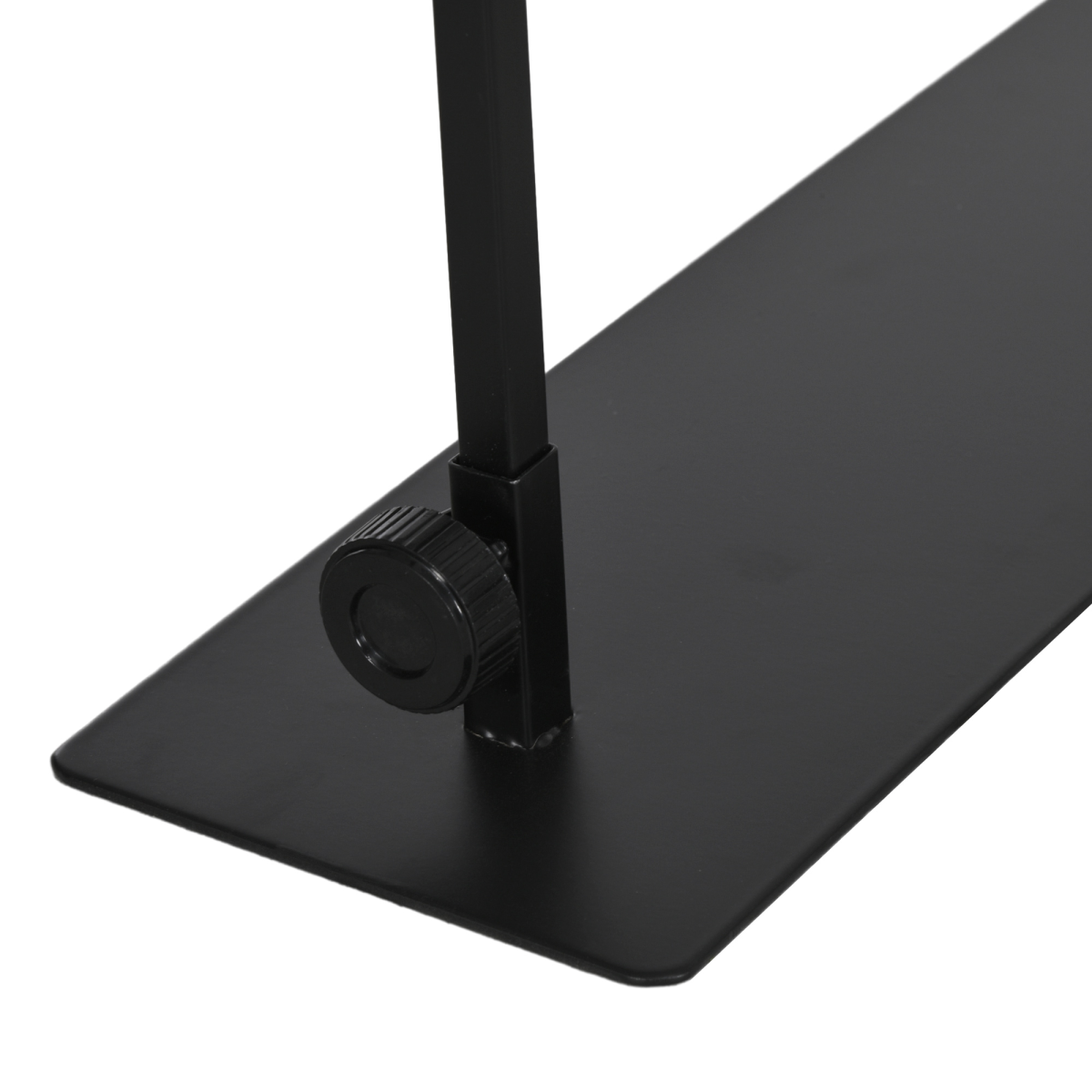 PawHut Reptile Lamp Stand with 86-129cm Adjustable Height, Steel Base & Hook – Heat Lamp Holder, Black