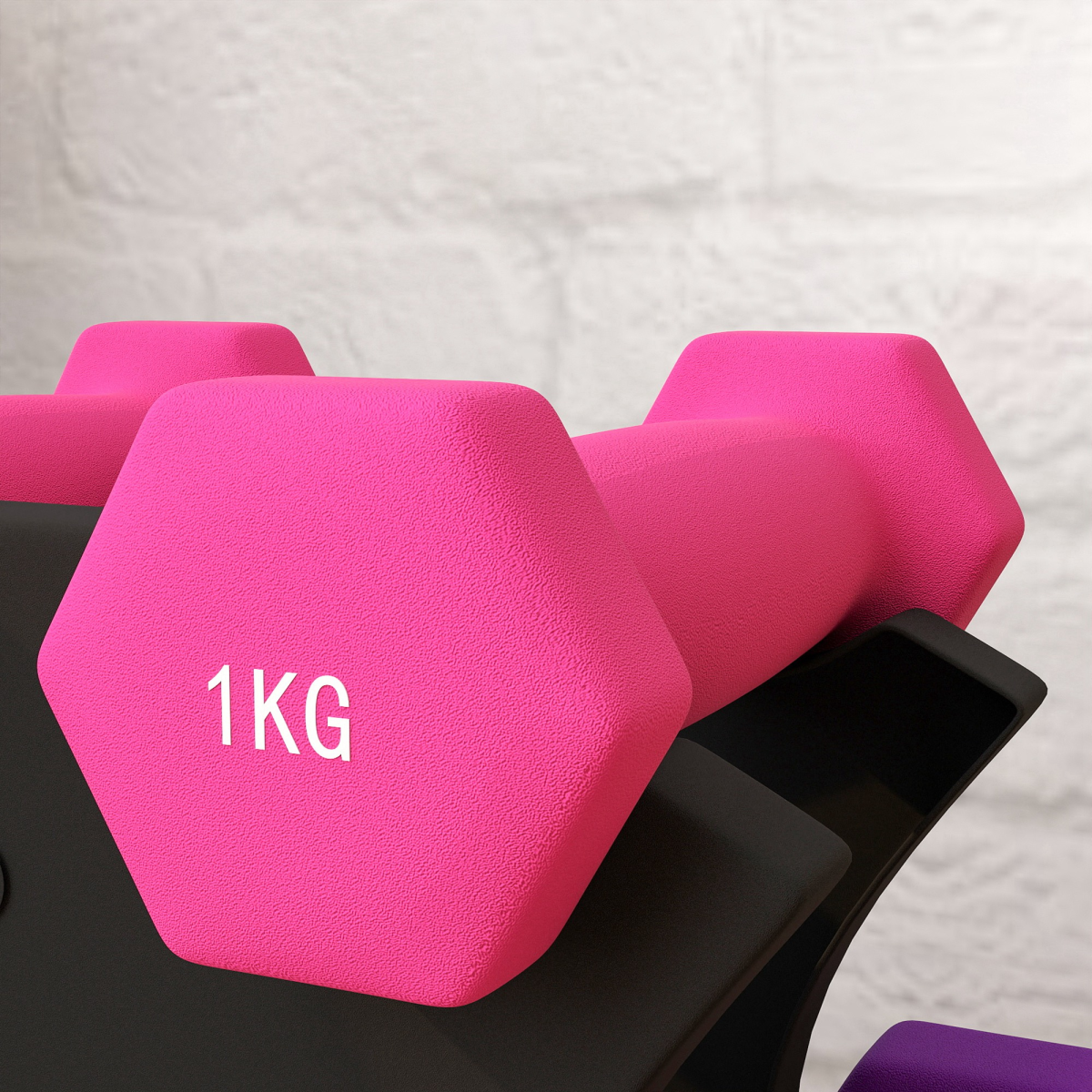 SPORTNOW Hex Dumbbell Set with Storage Rack, 12kg Total (2 x 1kg, 2 x 2kg, 2 x 3kg) – Home Gym Hand Weights