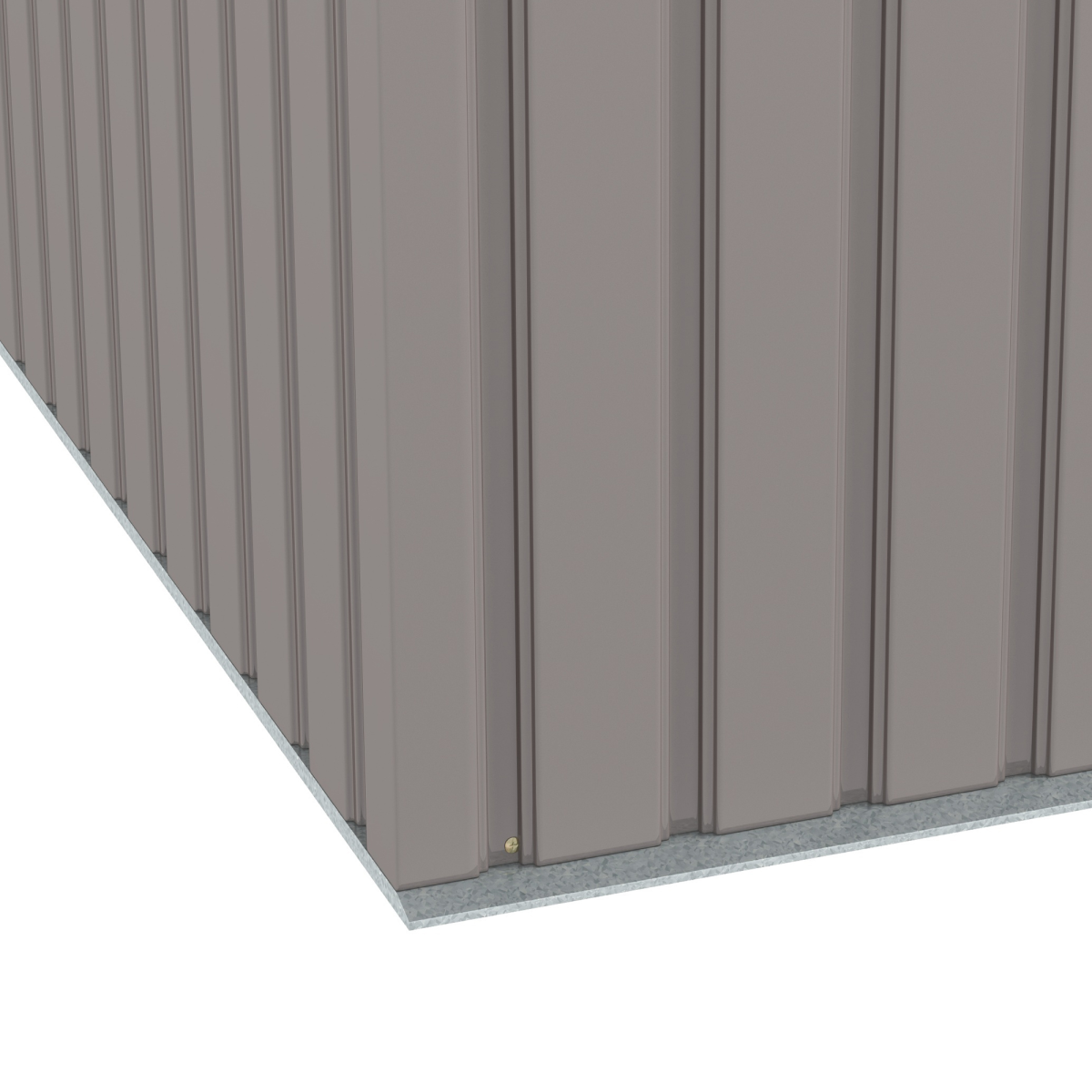 Garden Storage Shed with Metal Roof – Galvanised Steel Tool Store Building with 96cm Door, Light Grey