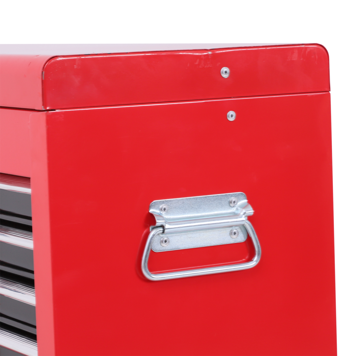 HOMCOM Portable Steel Tool Top Chest with Storage Drawers & Lift-Up Lid – Workshop Tool Storage, Red