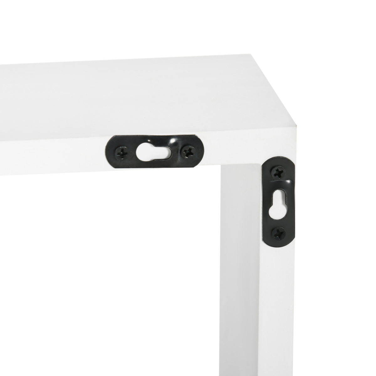HOMCOM Interlocking Cube Floating Shelves, Set of 5 – Wall-Mounted Display Shelves, White
