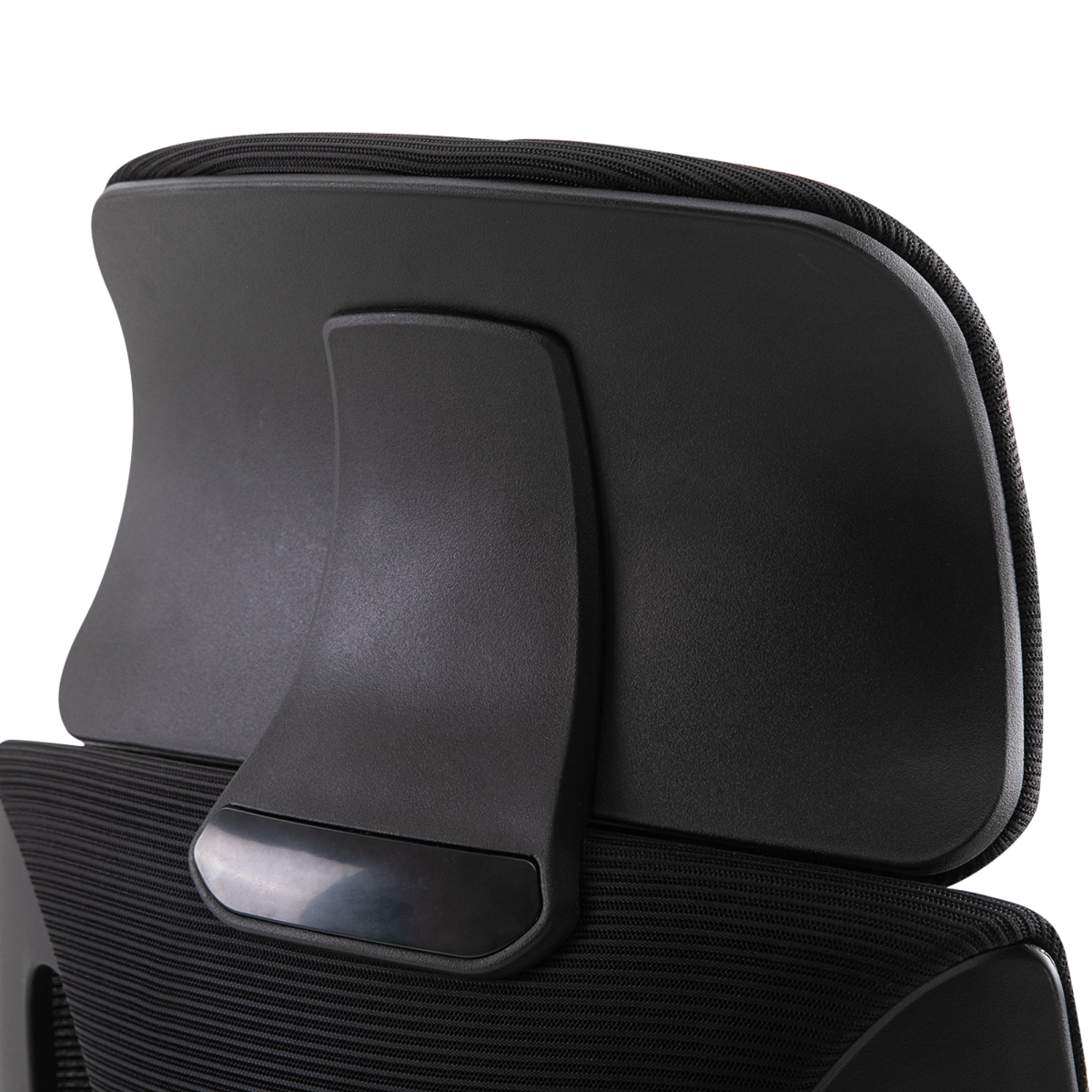 Mesh Back Office Chair with Adjustable Padded Headrest, Wide Seat & 360° Swivel – Home Office Chair, Black
