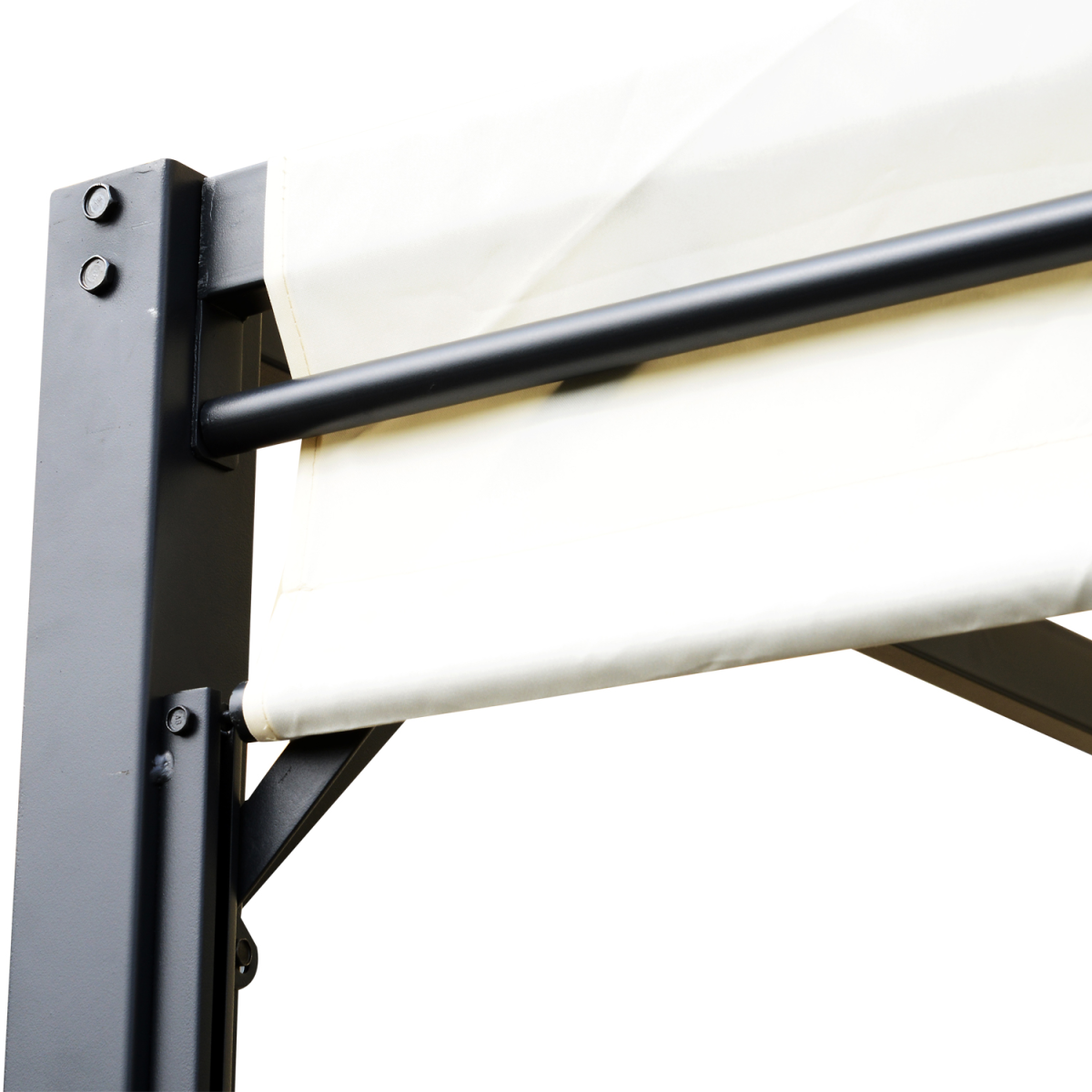 Outsunny 3 x 3m Retractable Metal Pergola with Adjustable Canopy & Steel Frame – Garden Gazebo