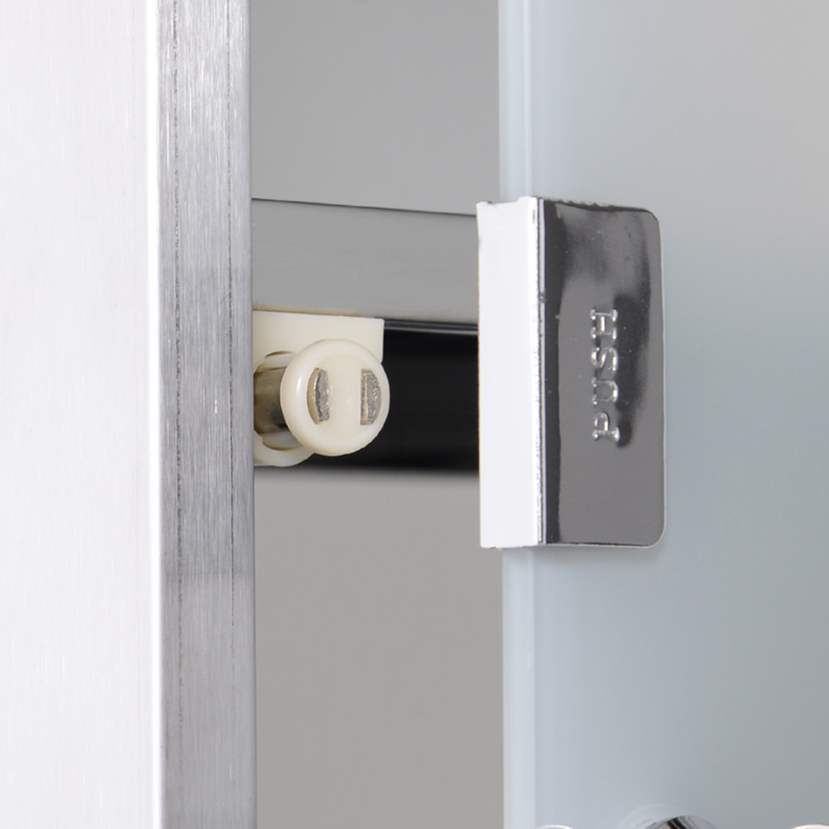 Wall-Mounted Stainless Steel Medicine Cabinet with 2 Shelves and Lockable Glass Door – Bathroom Storage