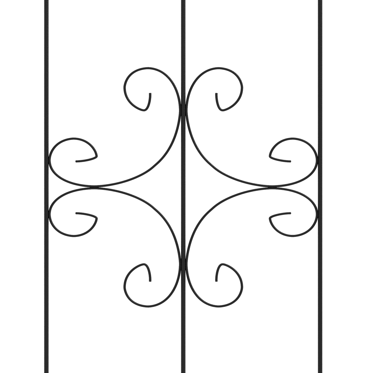 Outsunny Set of 2 Metal Garden Trellis, Arrow Design with Ground Spike – Climbing Plant Support, Black