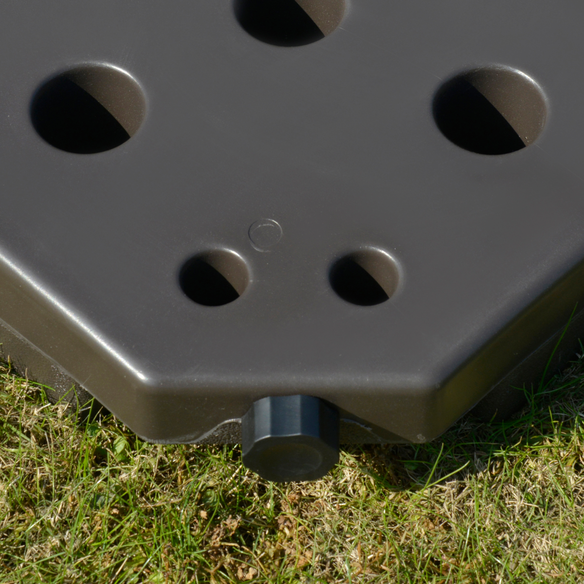 4-Piece Cantilever Offset Umbrella Base Set, Water & Sand Fillable HDPE – Connecting Parasol Stand