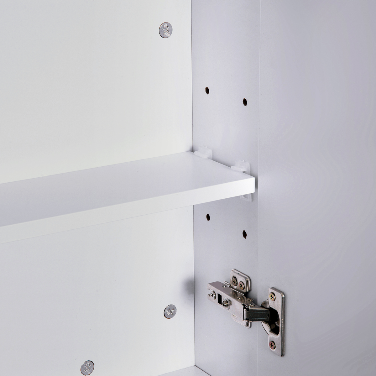 HOMCOM Wall-Mounted Mirror Cabinet with Adjustable Shelves – Bathroom Storage, 60 x 75cm