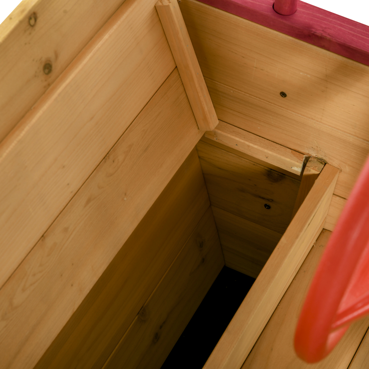 Kids Wooden Pirate Boat Sandpit with Canopy Shade and Storage Bench – Outdoor Sandbox