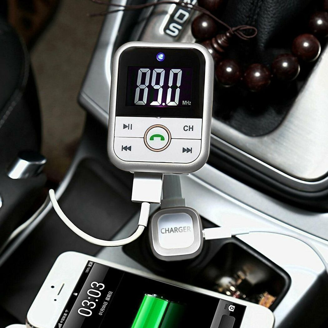 Aquarius Bluetooth Car Kit with FM Transmitter, MP3 Player & 2.1A USB Charger – Hands-Free Calling