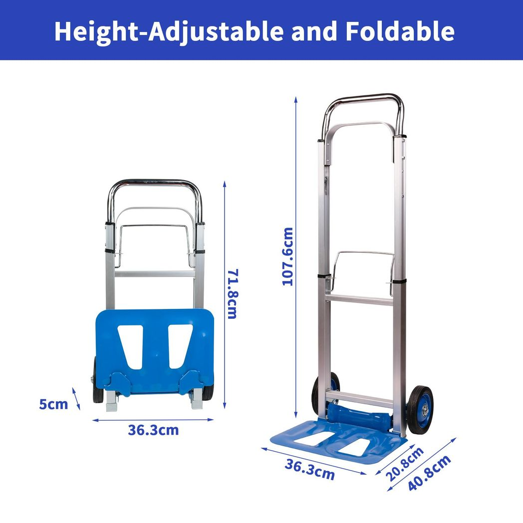 Neo Folding Sack Truck with Extendable Handle – 100kg Capacity, Aluminium & Steel