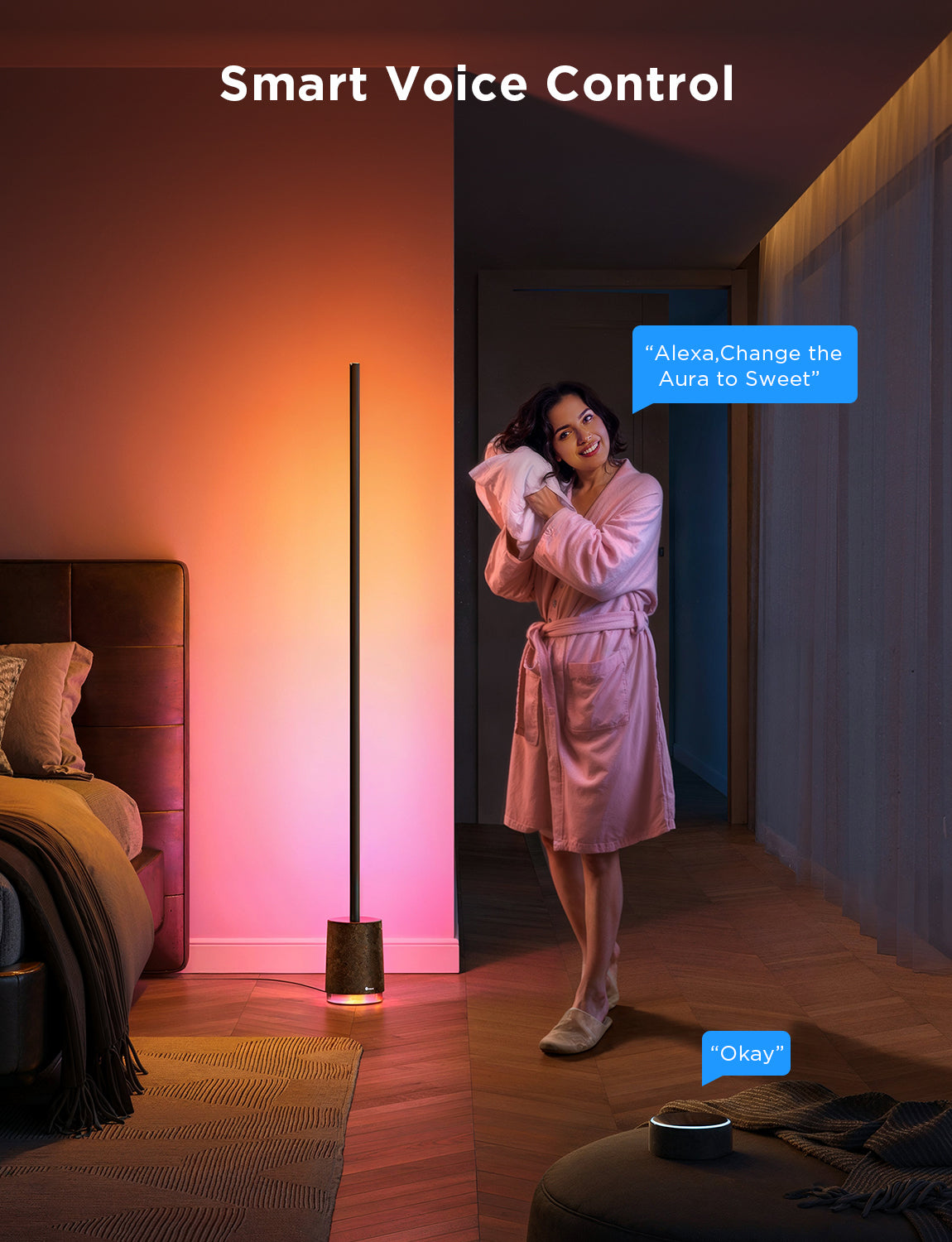Govee Floor Lamp Pro with Speaker – Black