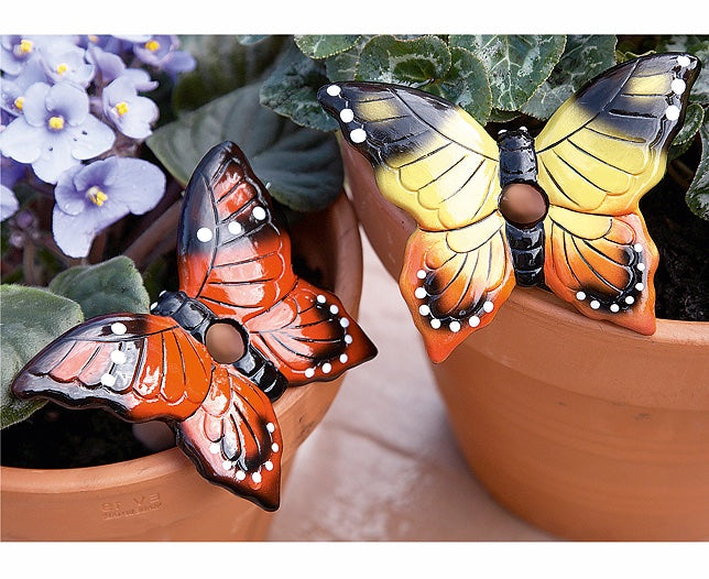 Butterfly Waterer Set of 2 – Decorative Plant Watering Aid for Keeping Plants Watered While Away