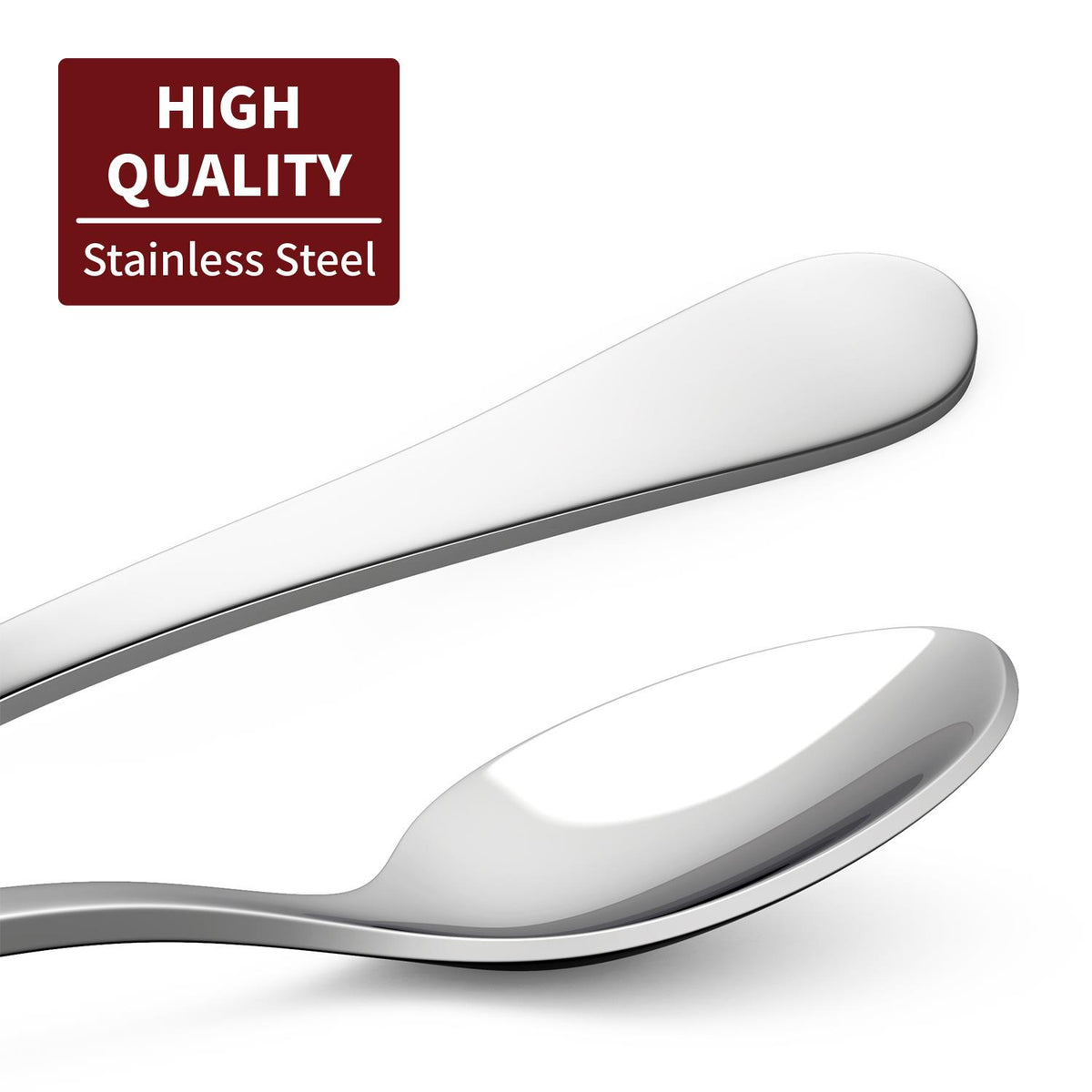 Vinsani 12-Piece Long Handle Latte Spoon Set in Mirror-Polished Stainless Steel – Elegant Cutlery for Home & Hospitality