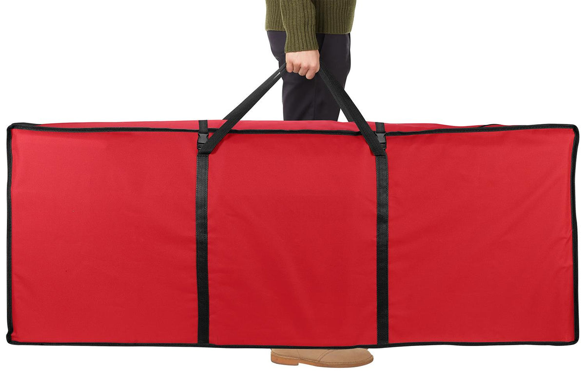 VINSANI Christmas Tree Storage Bag with Zip Closure & Carry Handles – Tear-Resistant, Red