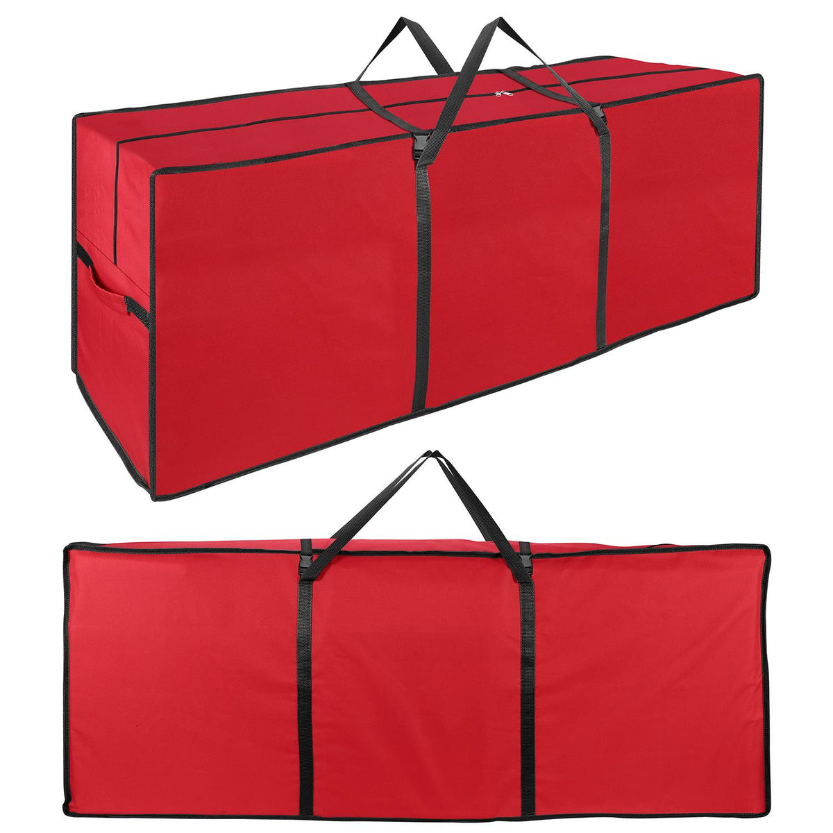 VINSANI Christmas Tree Storage Bag with Zip Closure & Carry Handles – Tear-Resistant, Red