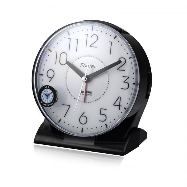 Ravel large black LED alarm clock