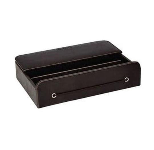 Jacob Jones Cambridge Charging Valet with Tray for Keys, Wallet and Watch – Phone and Tablet Dock, Brown