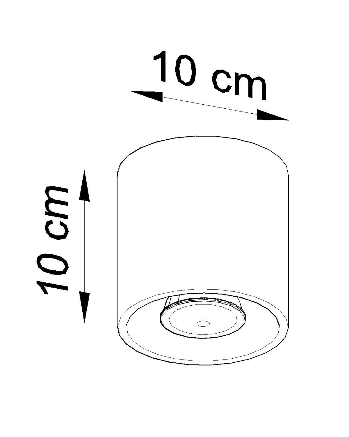 SOLLUX ORBIS 1 Round Black Ceiling Spotlight – Modern Loft Design Aluminium GU10 Light Fitting