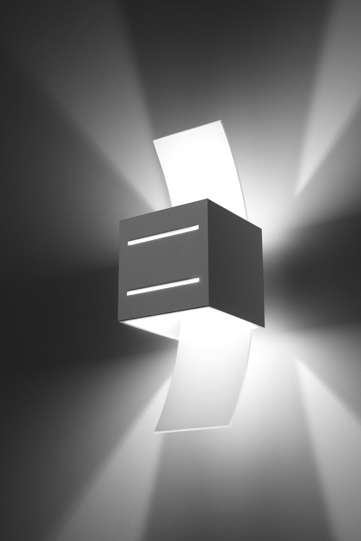 Loreto White Up/Down Square Wall Light, G9