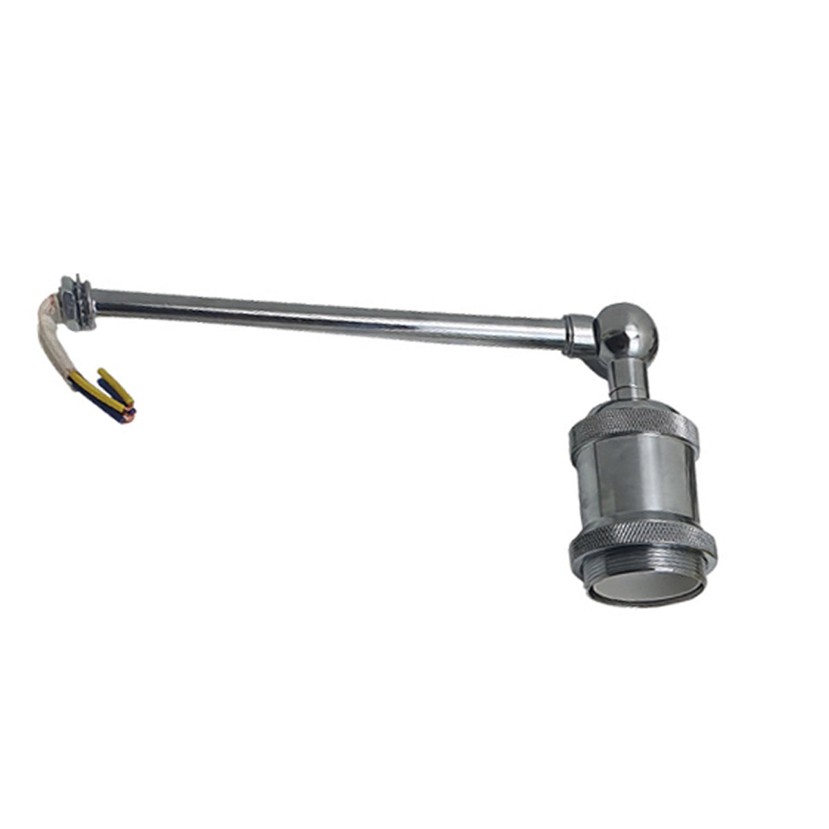 LEDSON Vintage Metal Wall Light with Long Arm & Short Holder – E27 Hardwired Wall Lamp