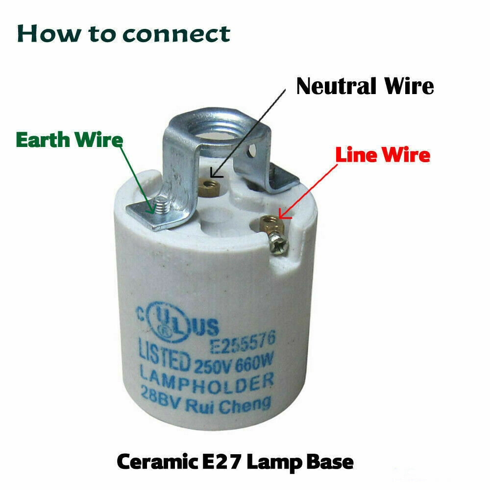 LEDSONE Vintage Metal E27 Bulb Socket Lamp Holder – CE Certified Industrial Edison Fitting