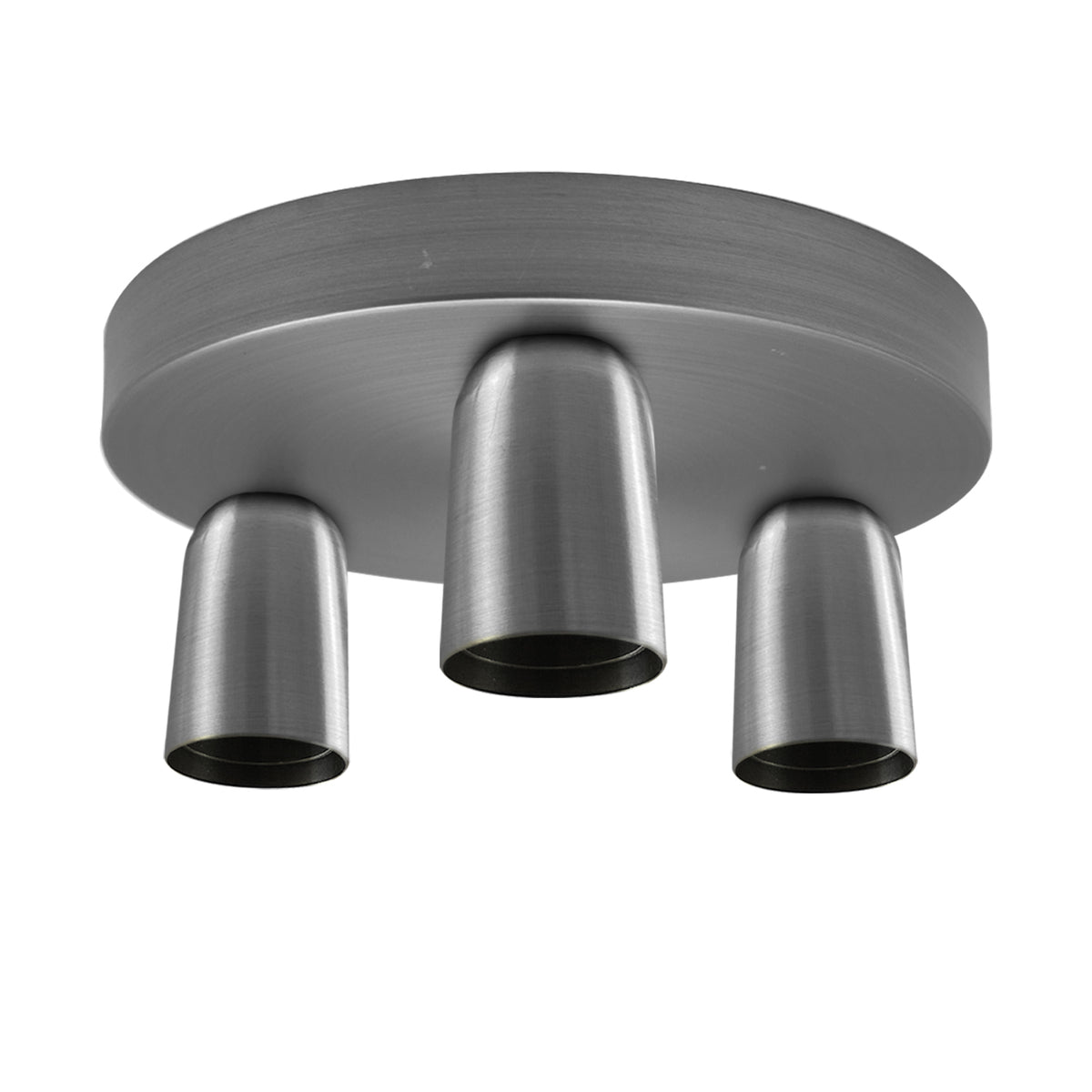 LEDSONE Satin Nickel Vintage 3-Way Semi Flush Ceiling Light with E27 Lamp Holders – Hallway, Bedroom & Kitchen