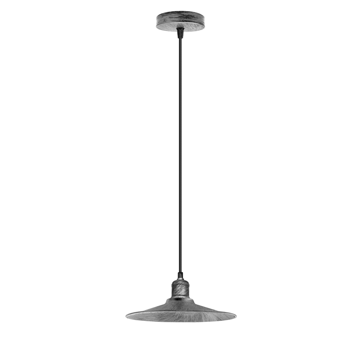 Single Head Vintage Pendant Light with Brushed Brass Metal Shade – Hanging Lamp for Kitchen & Dining