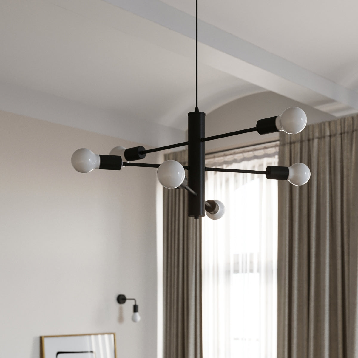Sollux Lighting Duomo Steel Wall Lamp with E27 Fitting – Loft Design Wall Light, Black