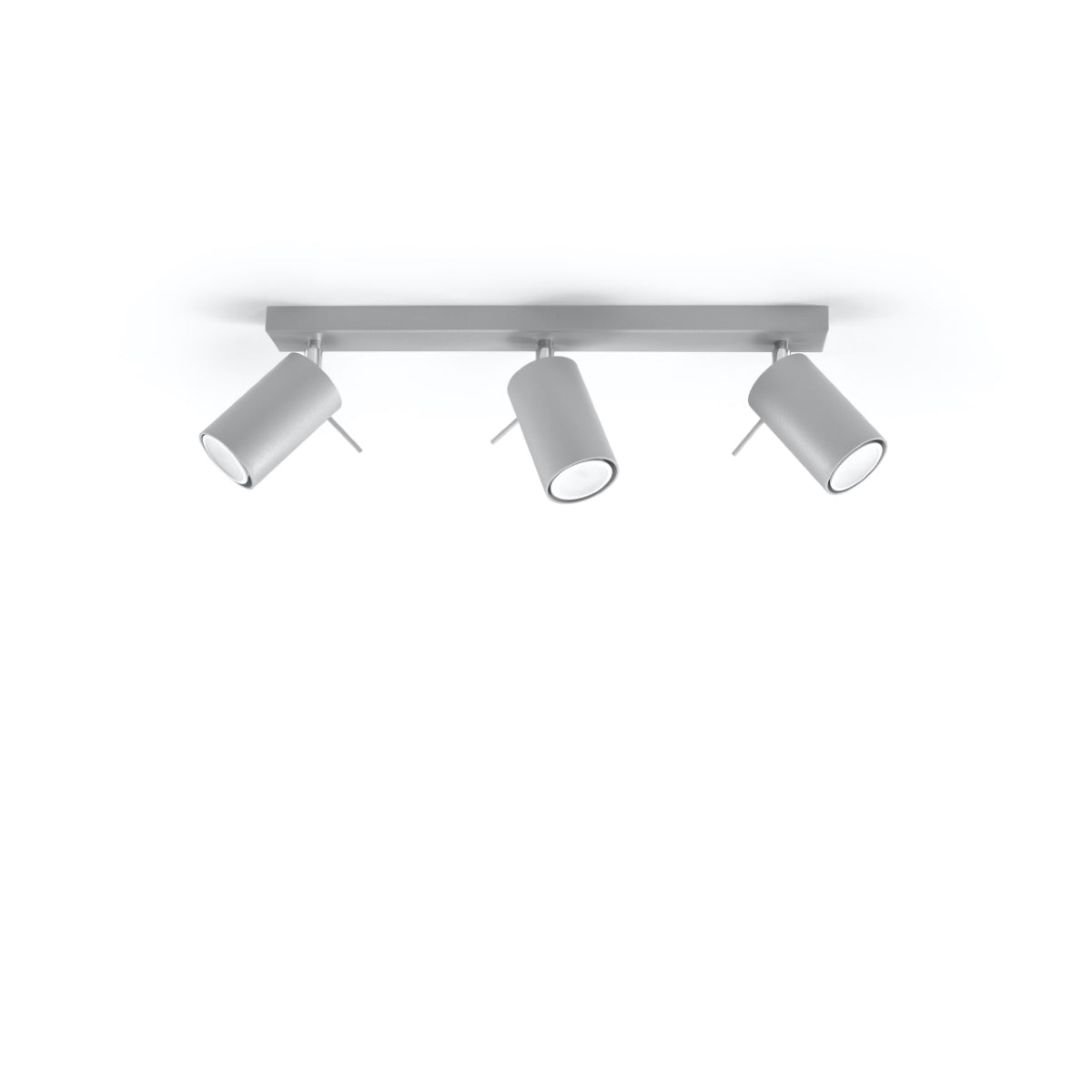 Sollux Ring Ceiling Light with GU10 Bulb Fitting – Modern Steel Lamp, Grey