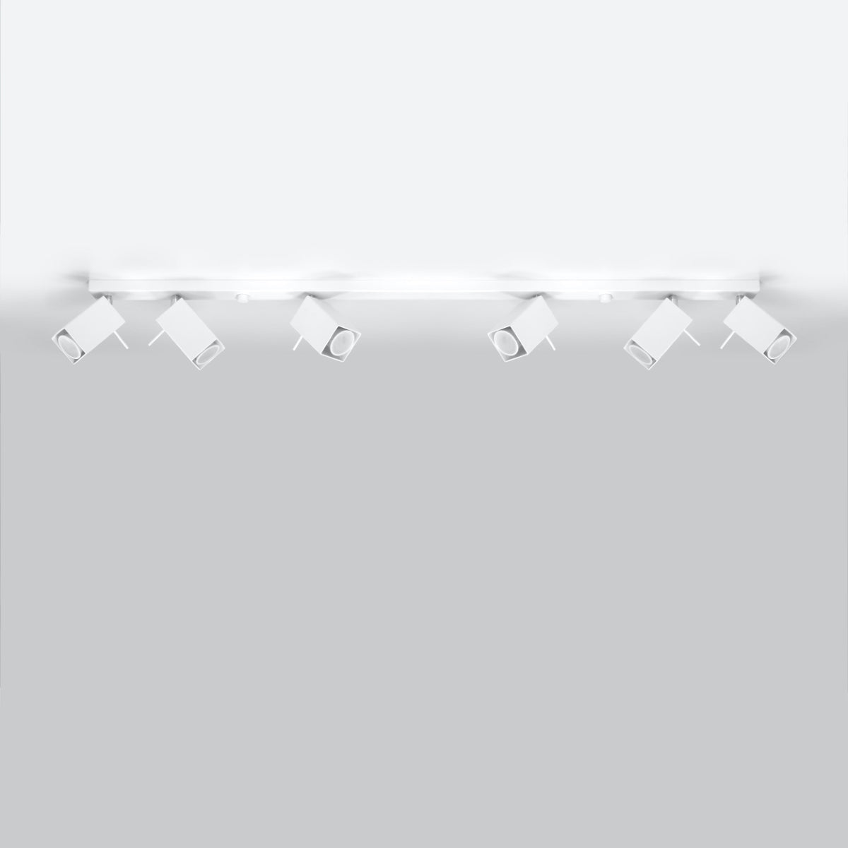 Sollux Merida Modern Ceiling Light with 6 GU10 Spotlights – Steel Ceiling Lamp for Living Room, White
