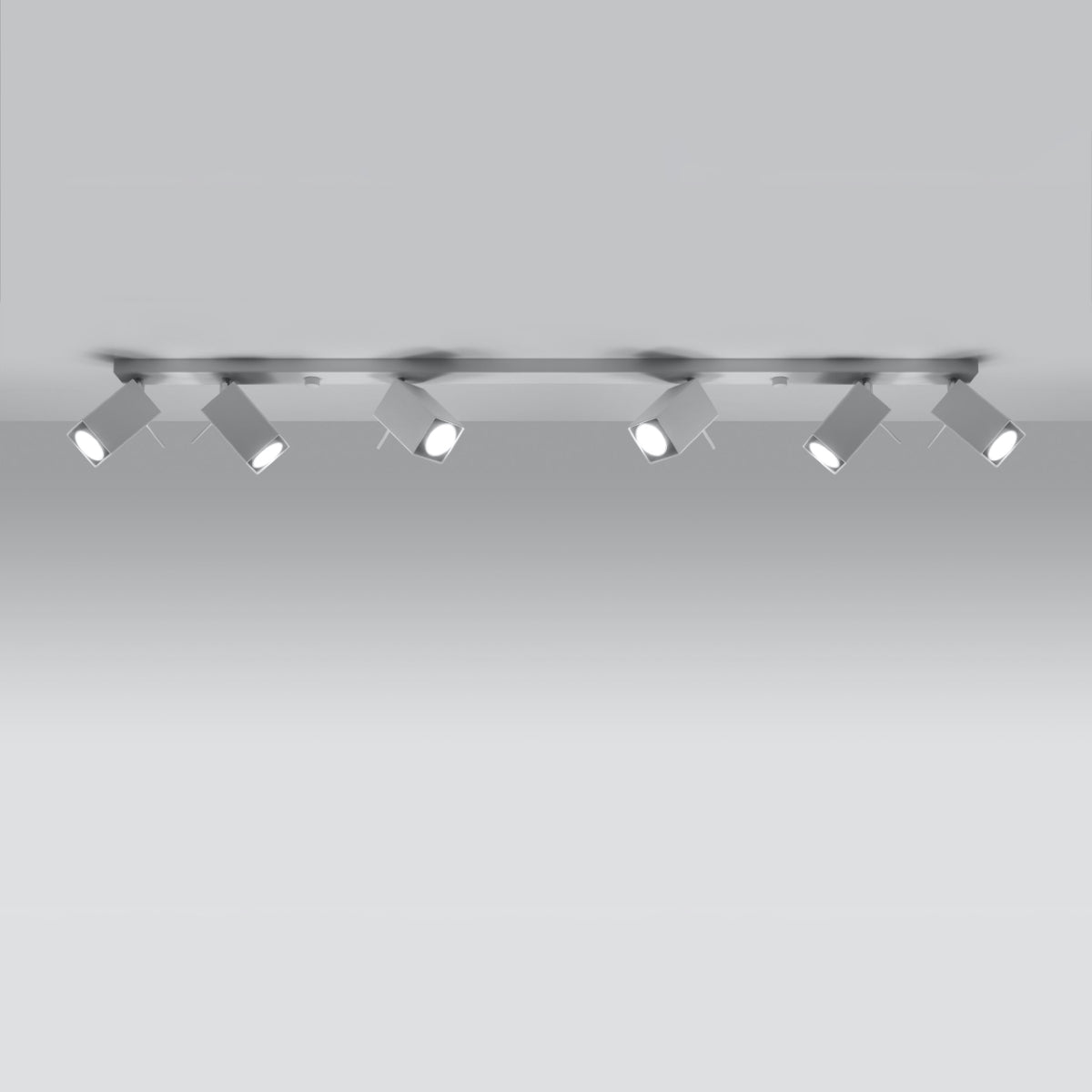 Sollux Merida Modern Ceiling Light with 6 GU10 Spotlights – Steel Ceiling Lamp for Living Room, White