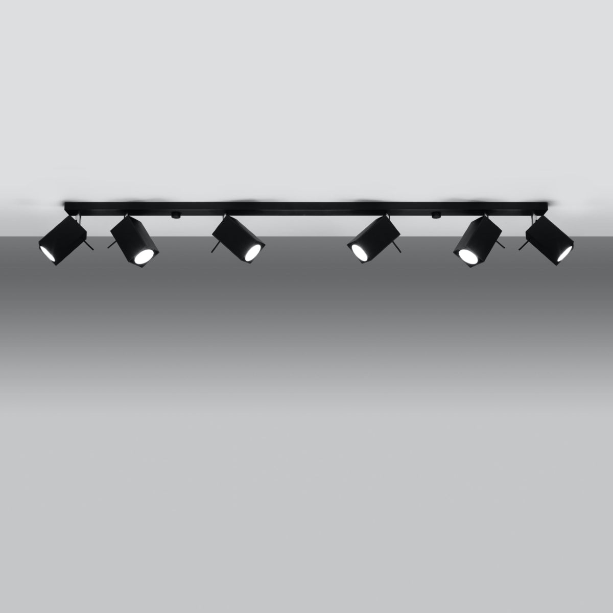 Sollux Merida Ceiling Light with GU10 Bulb Fitting – Modern Steel Lamp, Black