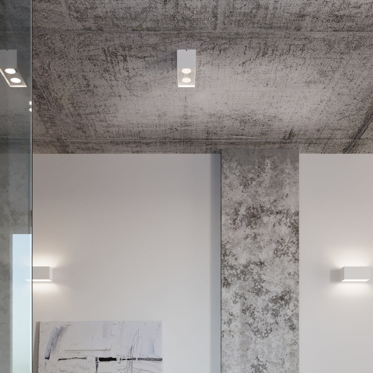 Quad Modern Aluminium Wall Light, G9