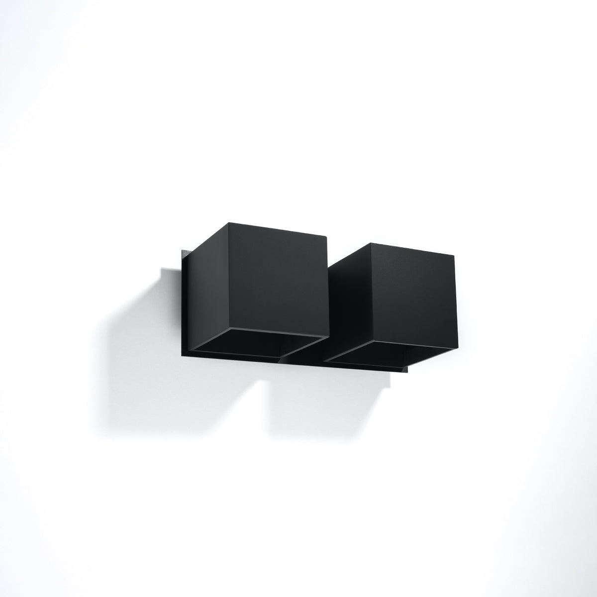 Sollux Quad Modern Aluminium Wall Light with 2 G9 Bulb Fittings – Black Wall Lamp