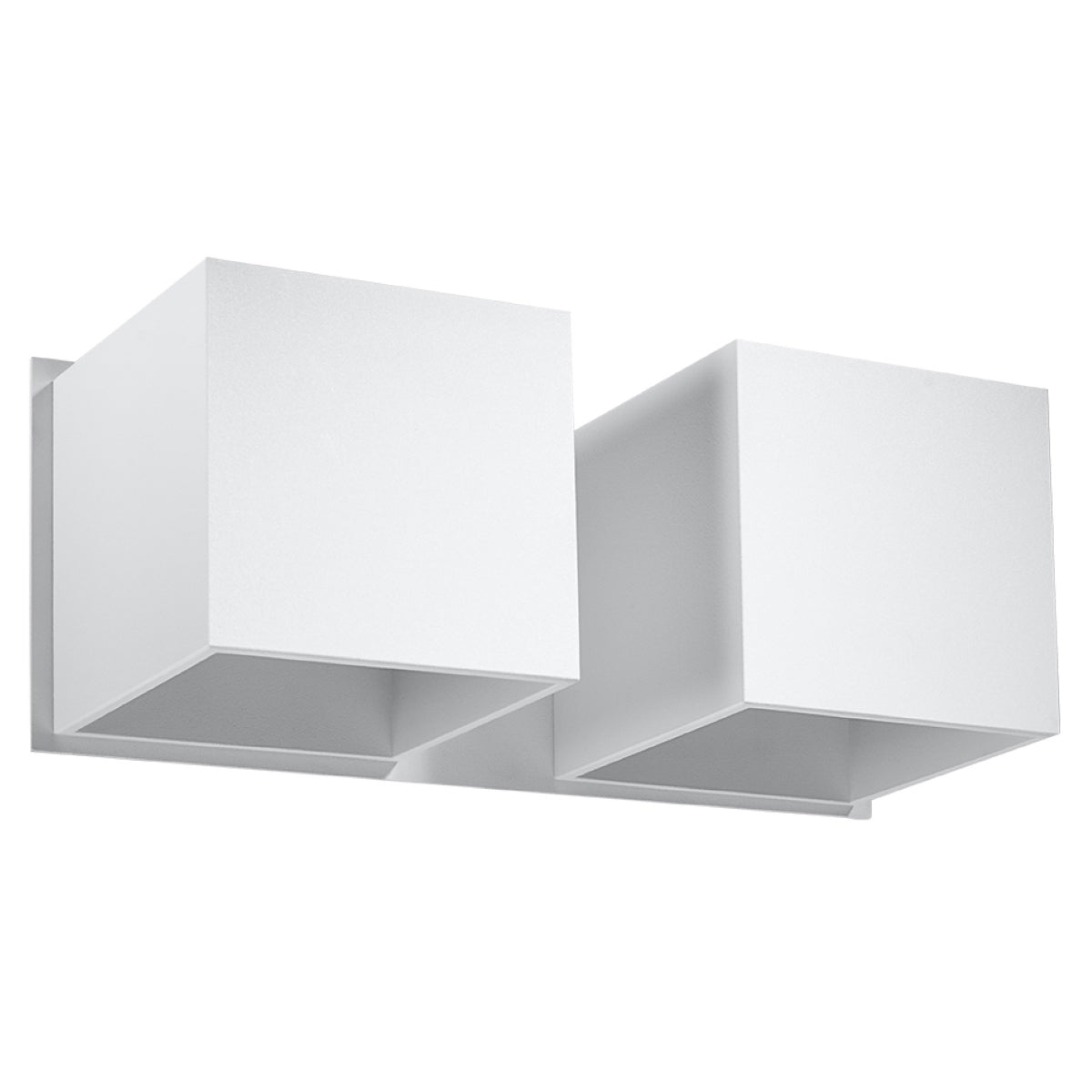 Sollux Quad Modern Aluminium Wall Light with 2 G9 Bulb Fittings – White Wall Lamp