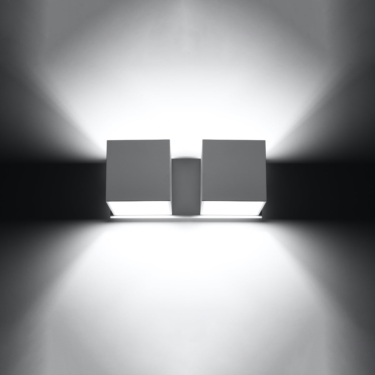 Sollux Quad Modern Aluminium Wall Light with 2 G9 Bulb Fittings – White Wall Lamp