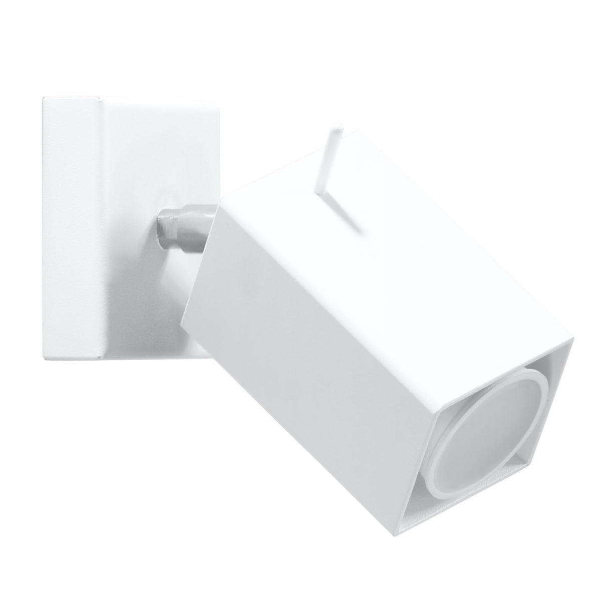 Sollux Merida Modern Steel Wall Light with GU10 Fitting – White Wall Lamp