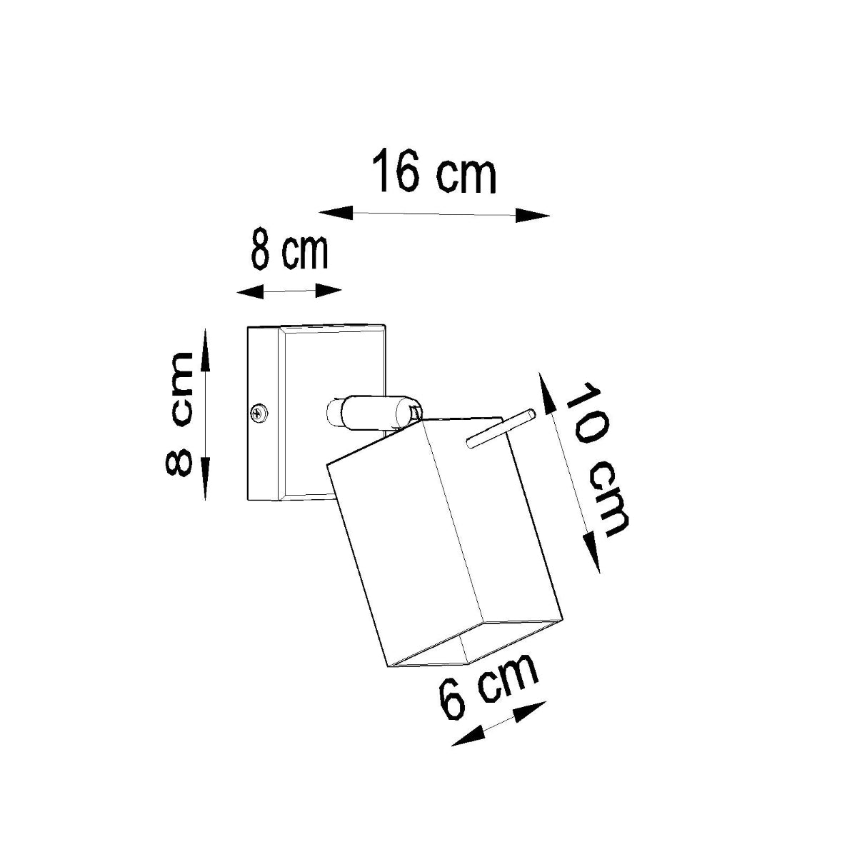Sollux Merida Modern Steel Wall Light with GU10 Fitting – White Wall Lamp