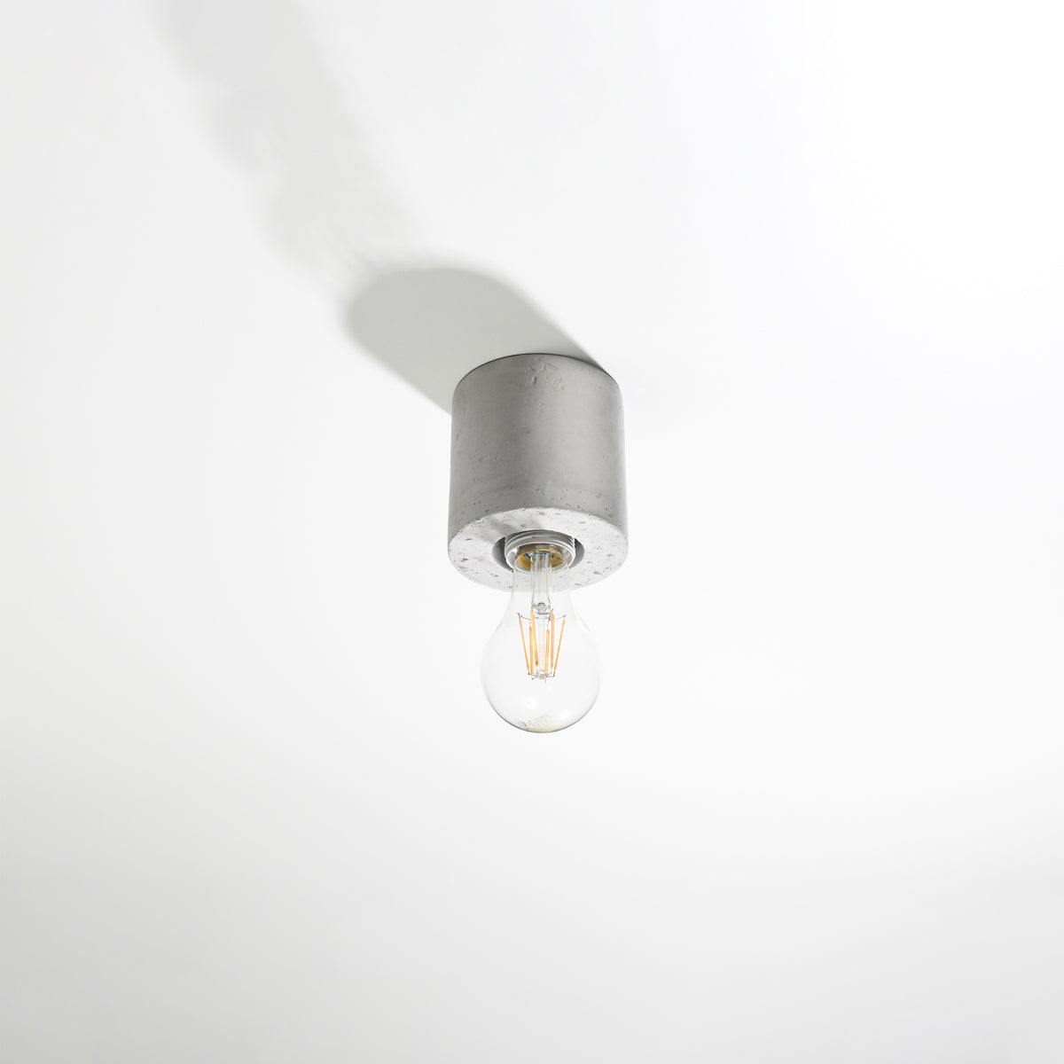 Sollux Salgado Industrial Concrete Ceiling Light with E27 Fitting – Grey Ceiling Lamp