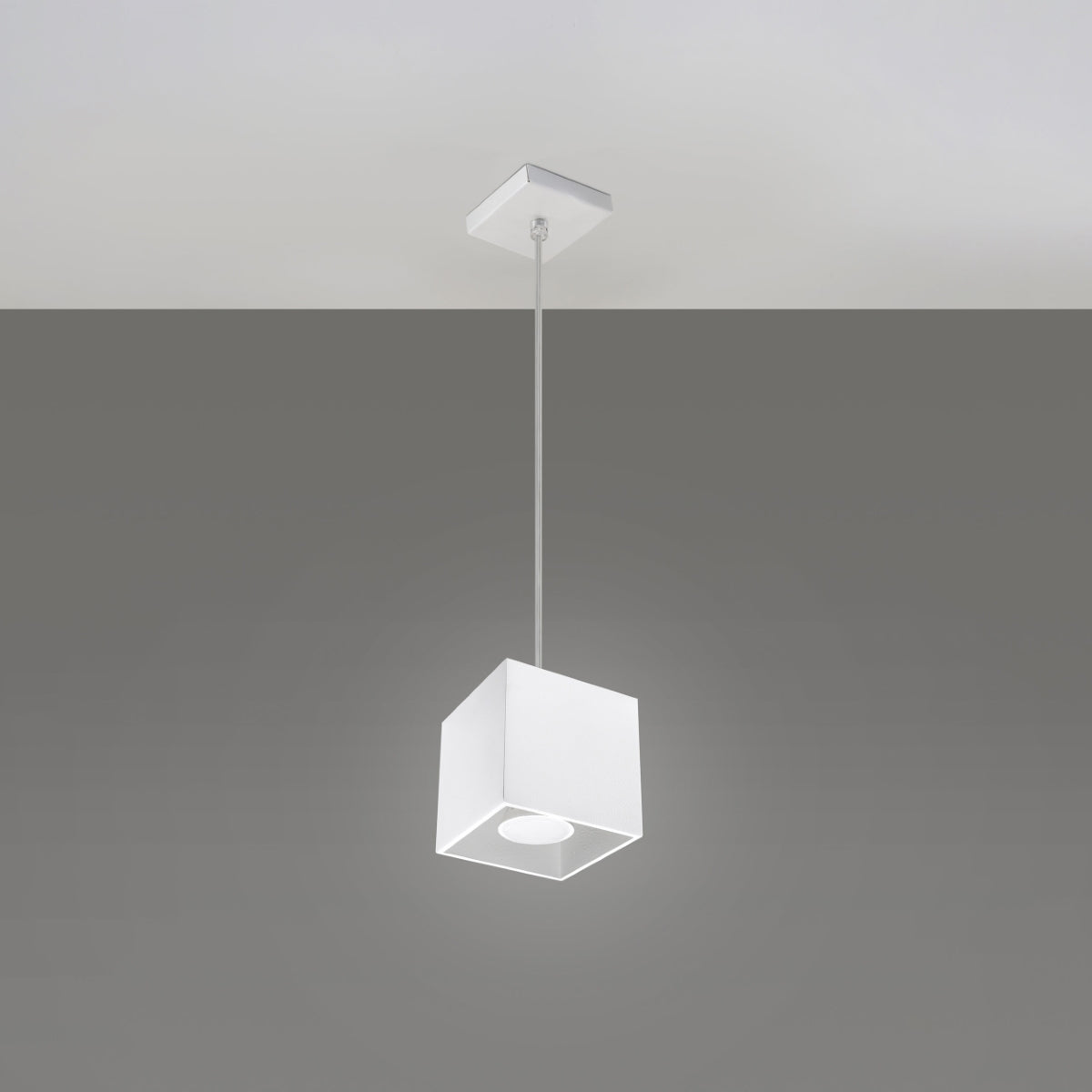 Sollux Lighting Quad Pendant Lamp with GU10 Fitting – Modern Aluminium Ceiling Light, White