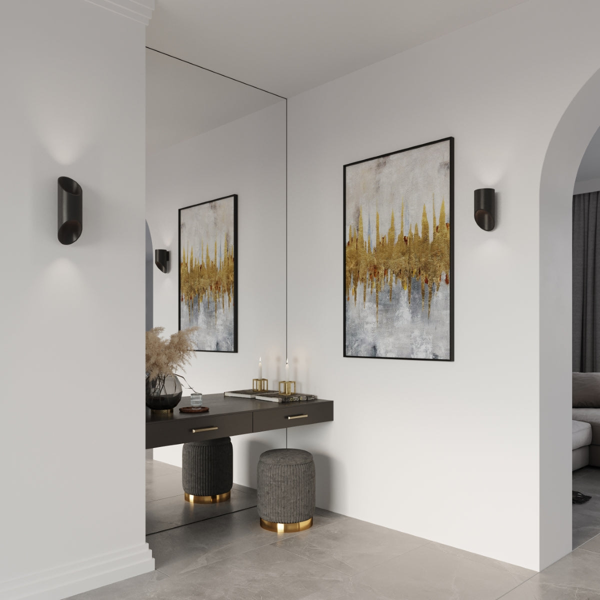 Penne Modern Aluminium Wall Light, G9