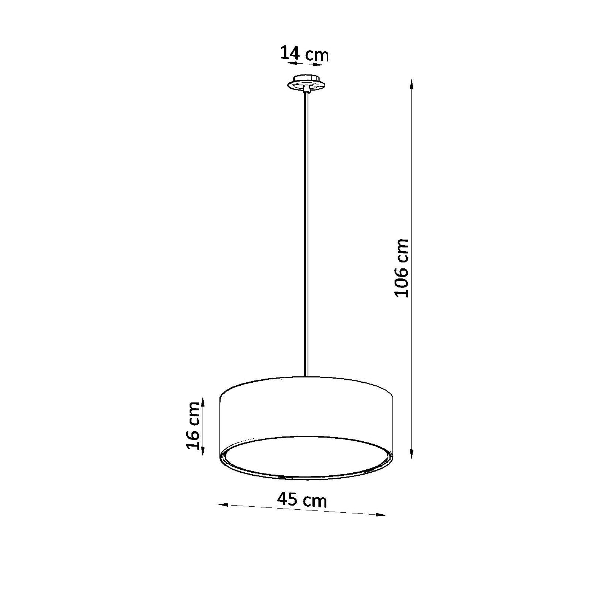 Sollux Lighting Rollo Chandelier with 3 E27 Lights – Minimalist Fabric and Steel Ceiling Light, White