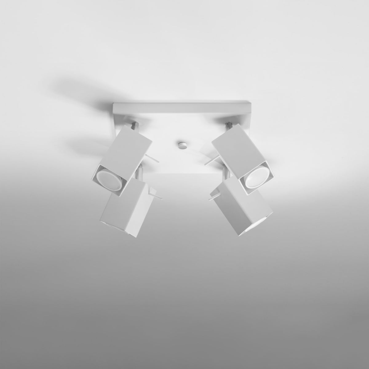 Sollux Merida Ceiling Lamp with 4 GU10 Lights, Steel – Modern Design Spotlight, White