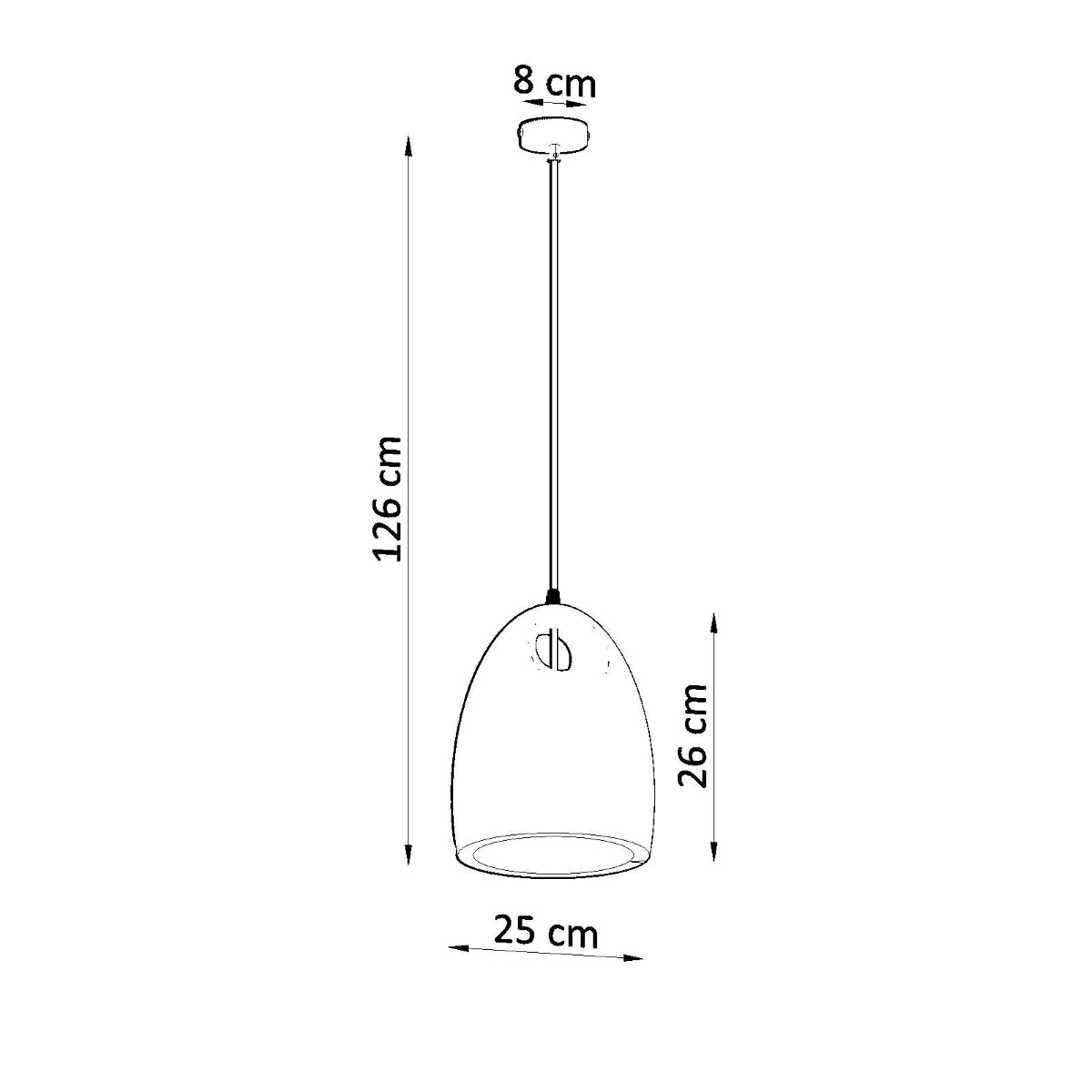 Sollux Bukano Pendant Lamp with Ceramic Shade, E27 – Modern Design Hanging Light, White