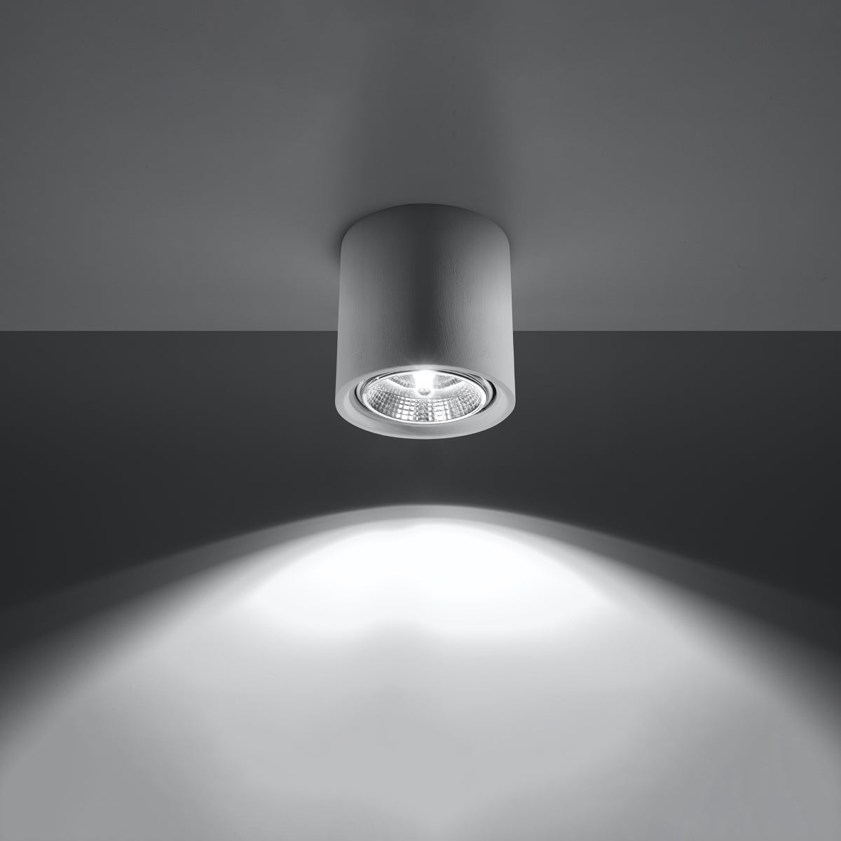 Sollux Kalu Ceiling Lamp with Ceramic Shade, GU10/ES111 – Modern Design Light, White