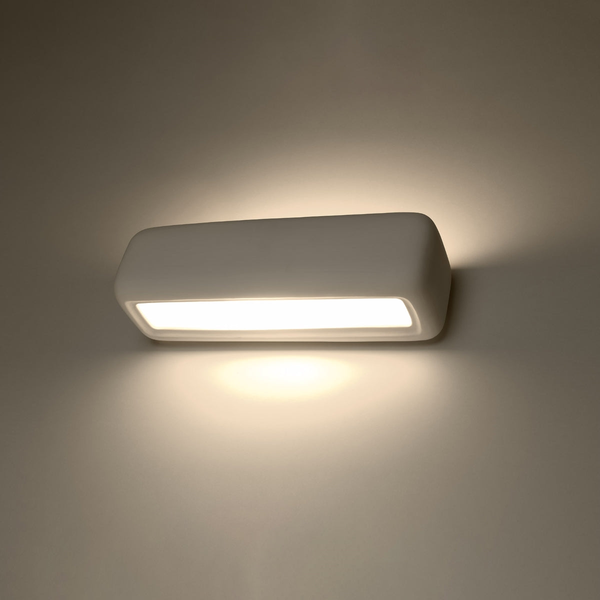 Sollux Subani Wall Lamp with Ceramic and Glass Shade, E27 – Modern Design Light, White