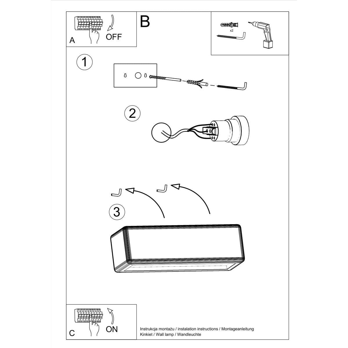 Sollux Subani Wall Lamp with Ceramic and Glass Shade, E27 – Modern Design Light, White
